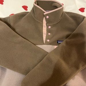Patagonia Brown and Pink Fleece Jacket
